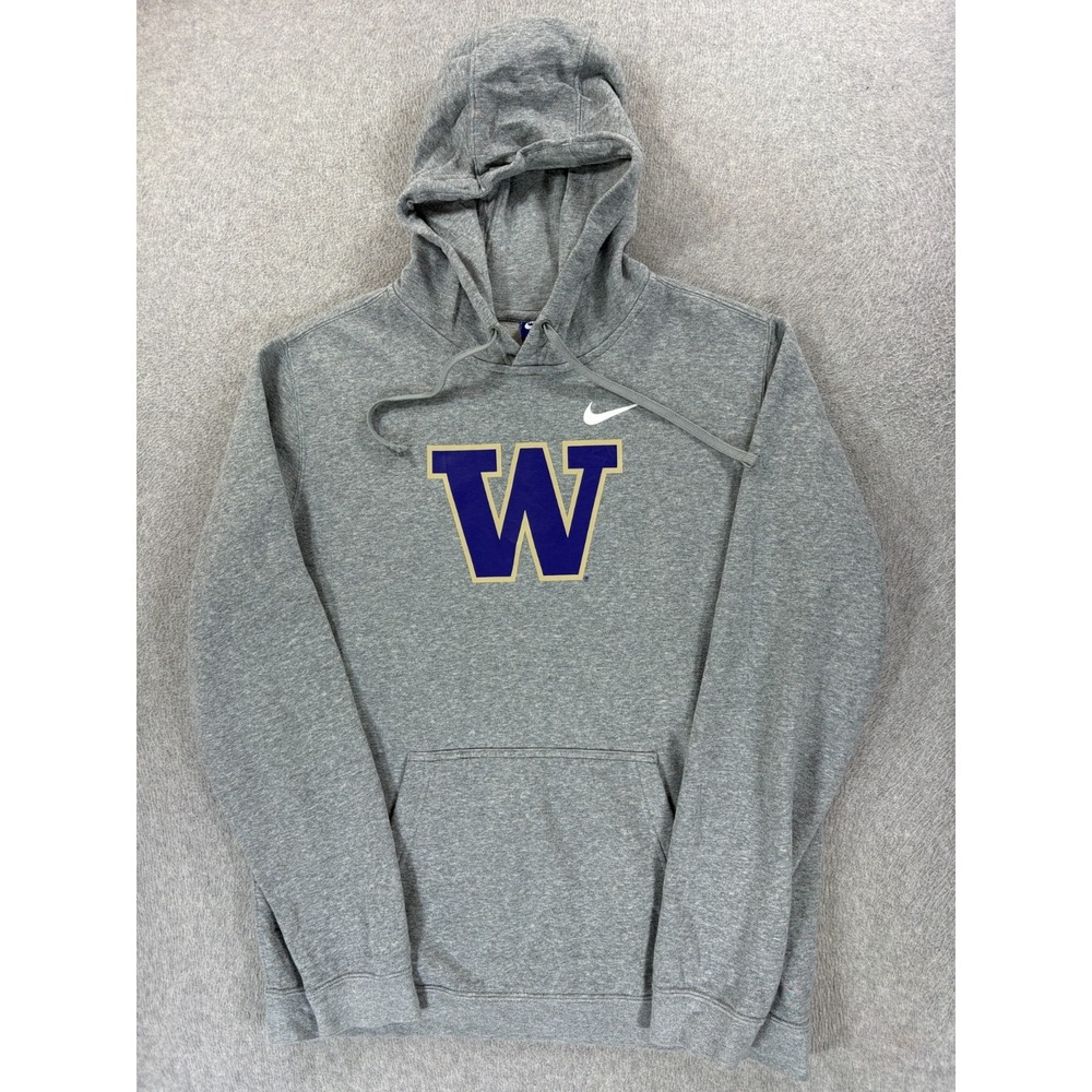 Washington Huskies Nike Screened Logo Campus Hoodie Sweatshirt (Men's Large)
